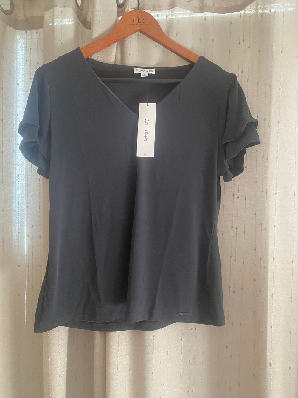 Calvin Klein Women's Iron Grey short sleeve shirt